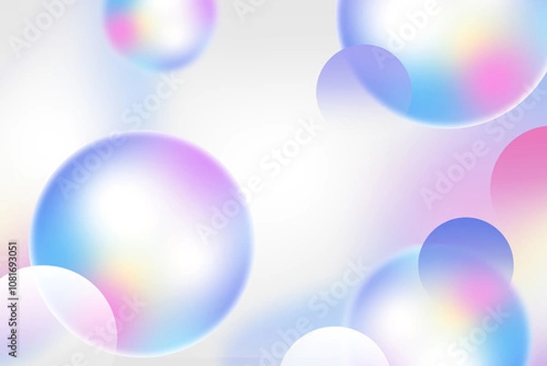 Fototapeta Abstract geometric background gradient soft light pastel bokeh for Graphic Business background hitech technology digital design illustration web template background backdrop desktop wallpaper bubbles