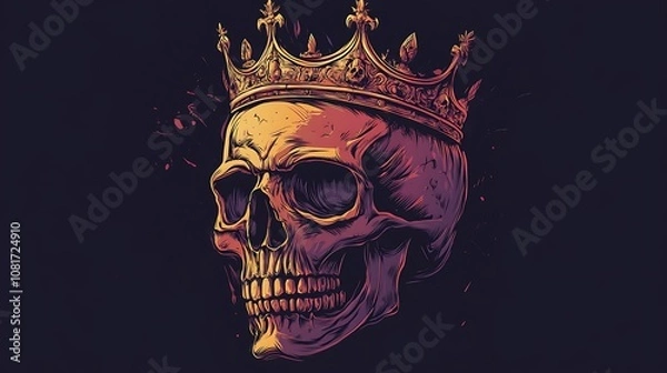 Obraz Skull Crowned King