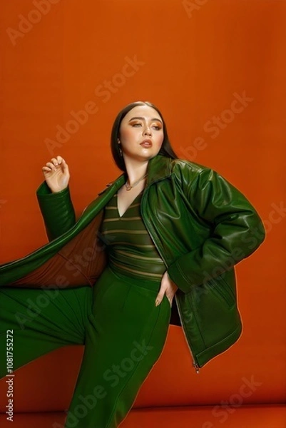 Obraz Model in Green Attire