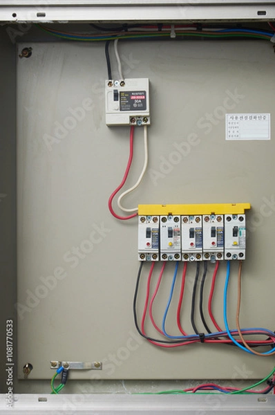 Obraz 사무실 분전함 전기누전차단기들