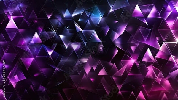 Obraz Dark Purple vector blurry triangle background. Colorful abstract illustration with gradient. A completely new template for your business design. 