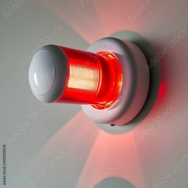 Obraz Bright Fire Alarm Light, automatic lighting system, unique design shape.