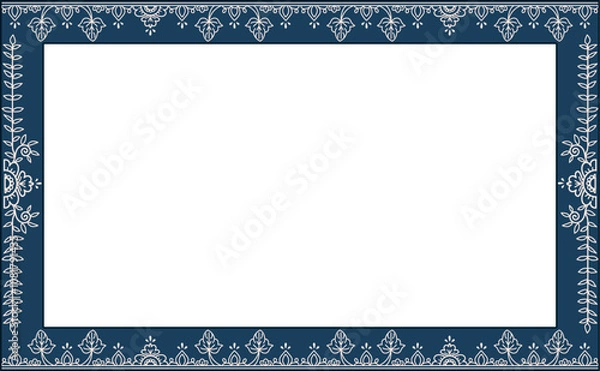 Obraz アジアンテイストのフレーム枠イラスト