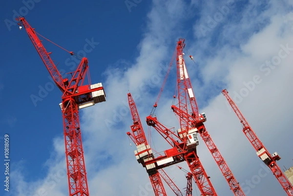 Fototapeta tower cranes