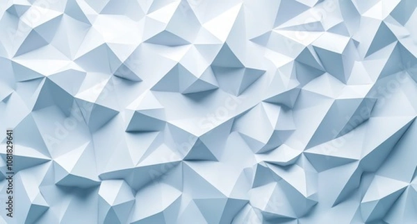Fototapeta Abstract White Polygons.
