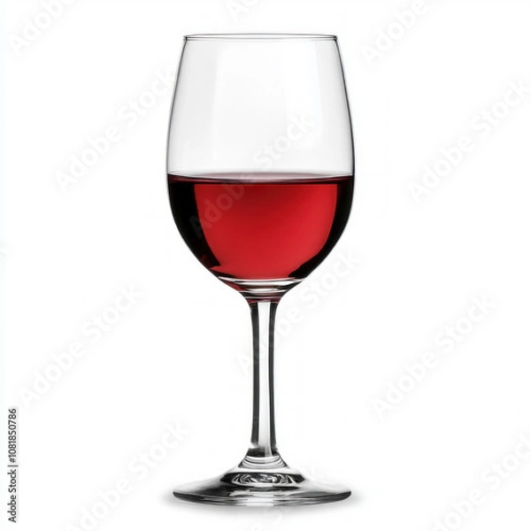 Fototapeta Empty Wine Glass Isolated