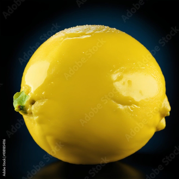 Obraz lemon isolated on the black background