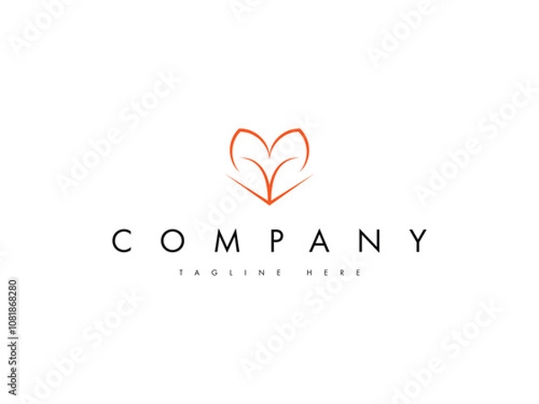 Obraz minimal fox head line logo design