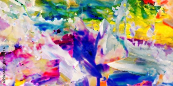 Fototapeta Abstract art background . Hand painting artwork on canvas 