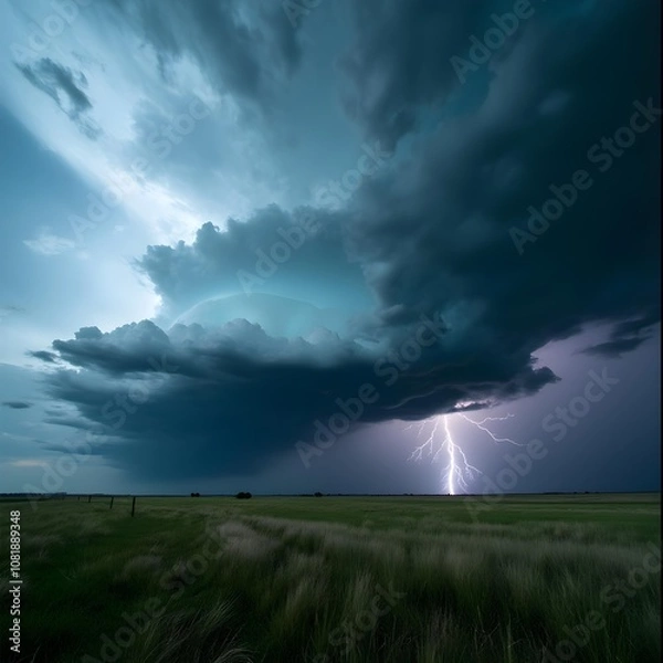 Obraz Storm over the field