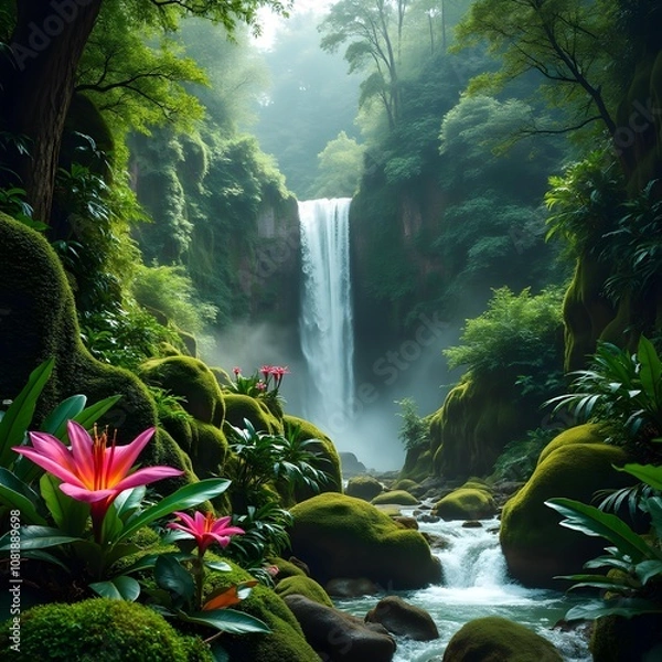 Obraz Waterfall in the forest