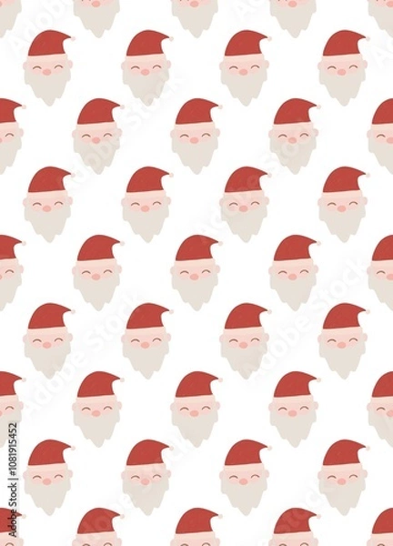 Fototapeta seamless pattern with Santa Claus