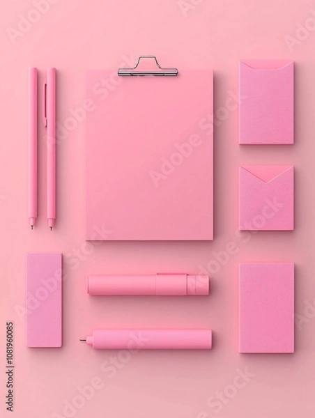 Fototapeta graphic design portfolio mockup, professional and clean, minimal color scheme with a focus on typography, ideal for creative presentations