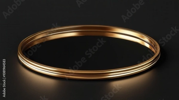 Fototapeta A Shiny, Double-Layered, Circular Golden Band