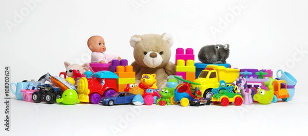 Obraz Zabawki na białym
