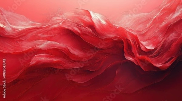 Fototapeta abstract background created with red abstract waves