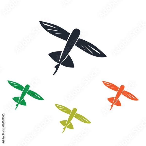 Fototapeta Flying fish icon