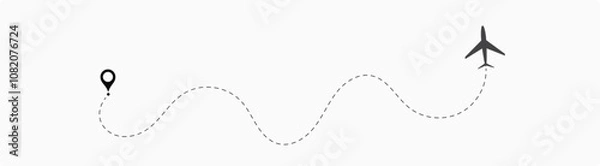 Fototapeta Winding road. Journey traffic curved highway. Road to horizon in perspective. Winding asphalt empty line isolated vector