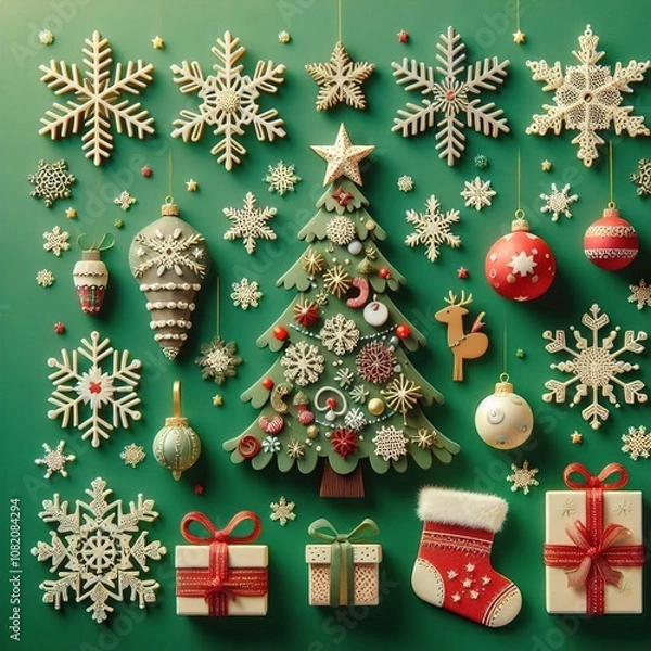 Obraz christmas tree with gifts