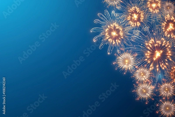 Obraz fireworks over the sea