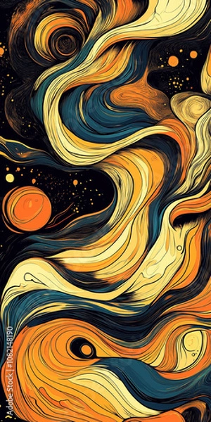 Fototapeta abstract background with waves