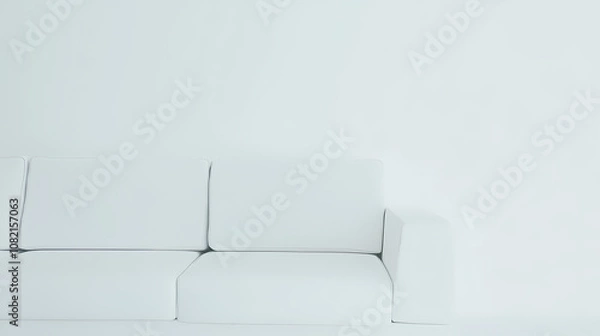Fototapeta photo of a modern couch isolates on a white background 