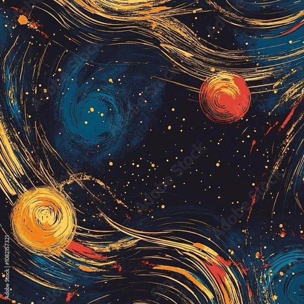 Fototapeta Paint in space pattern