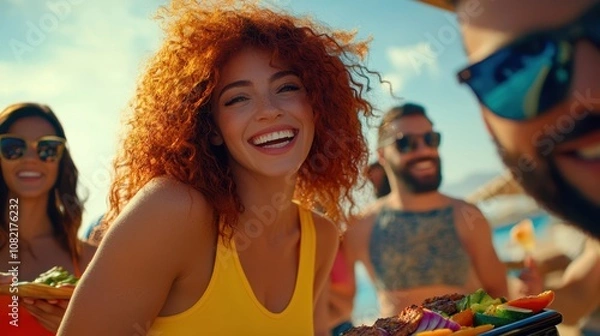 Obraz The Cheerful Beach Gathering