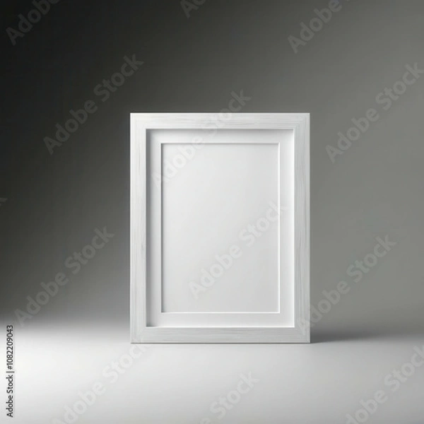Fototapeta A white frame with a white background