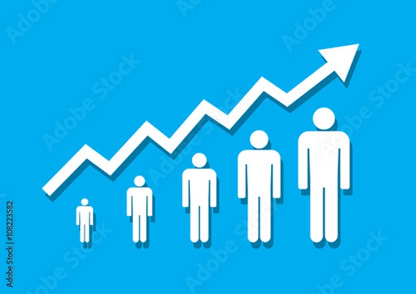 Obraz population graph