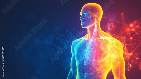 Fototapeta サーモグラフィーで見る人体の温度分布