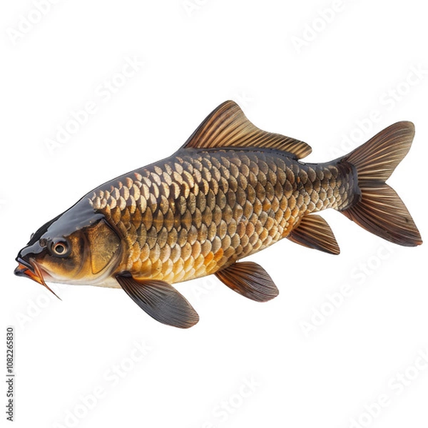 Fototapeta Fish isolated on transparent background png Generative AI