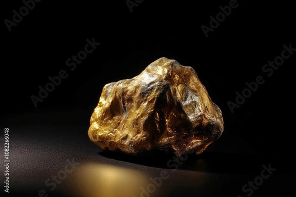 Fototapeta Gold bars stacked in a pyramid on black background. Header banner mockup with space. AI generated.