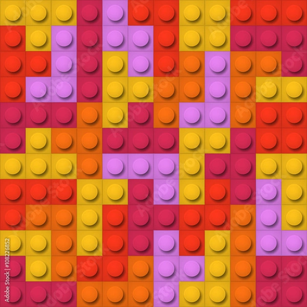 Obraz Color constructor blocks seamless background