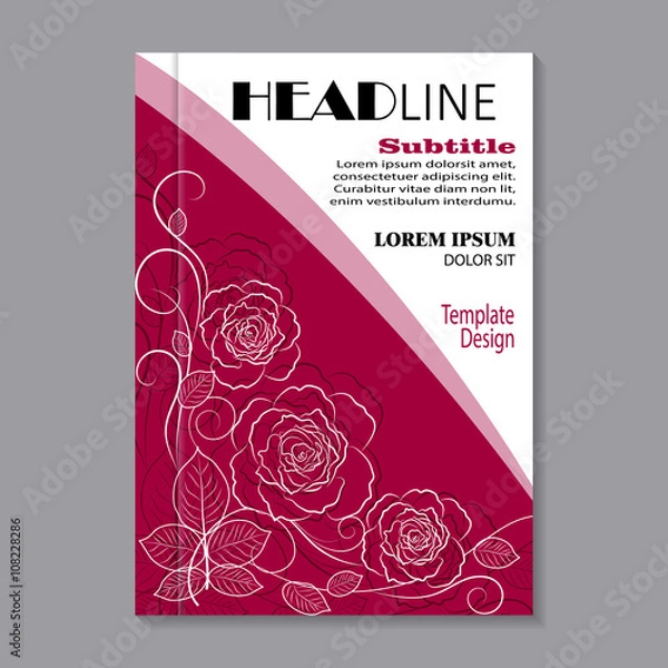 Obraz Floral brochure cover design 