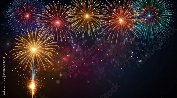 Fototapeta fireworks in the night sky