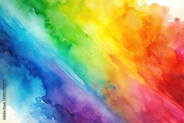Obraz abstract watercolor background with rainbow colors