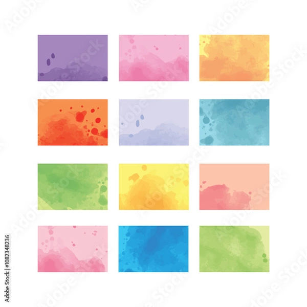 Fototapeta Set of Colorful Background Bundle Vector designs, Colorful Banner Set, Banners Clipart