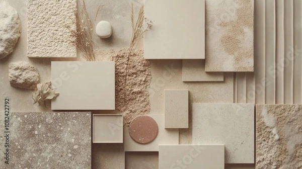 Fototapeta Aesthetic Abstract Art with Pastel Tones and Textured Patterns