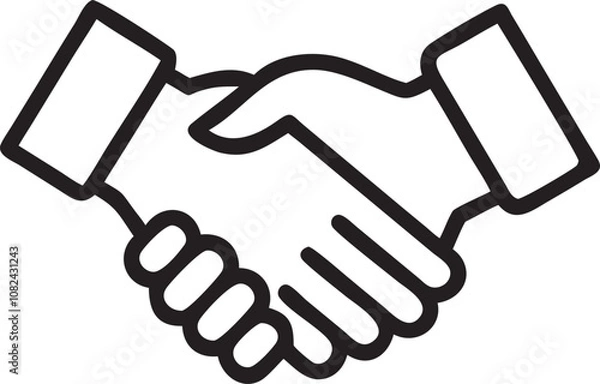 Obraz handshake between two businessmen