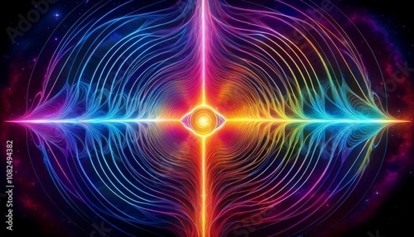 Obraz remote viewing of psychic scalar waves in the electromagnetic spectrum ai generated ai generated content