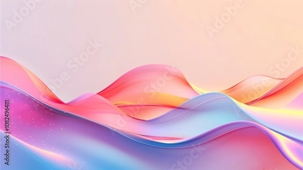 Fototapeta Abstract Liquid Dreamscape: Vibrant, pastel hues create a mesmerizing landscape of flowing, liquid forms.
