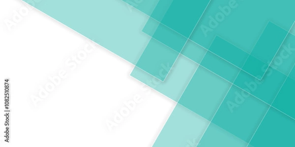 Fototapeta Modern Dark Green Turquoise Grey White Line Abstract Background for Presentation Design. gradient for presentation design, flyer, social media cover, web banner, tech banner with shapes elements. 