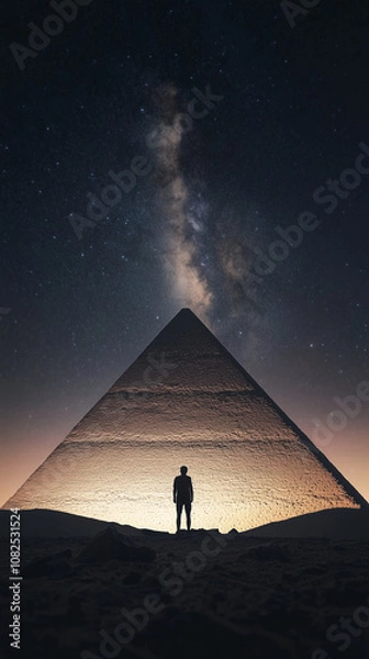 Obraz Pyramid and space. 