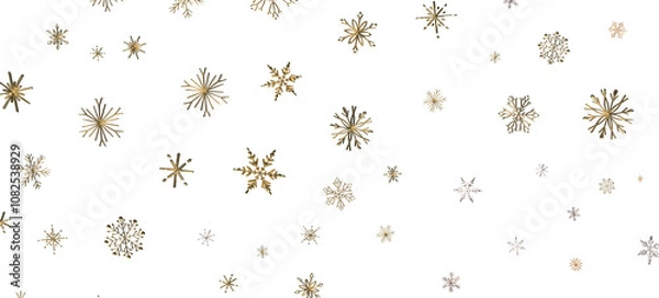 Fototapeta Abstract Gold Star Falling Soft Focus Background, 3D rendering.