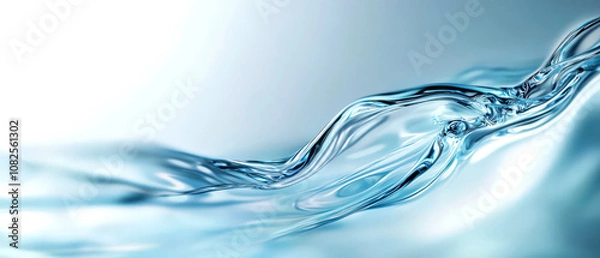 Fototapeta Fluid motion of crystal clear water natural, close up view beauty of nature