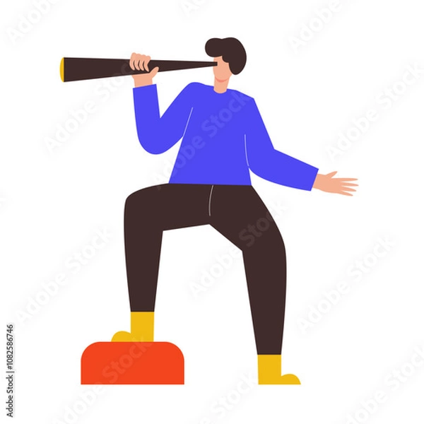 Fototapeta We Hiring of Professional Office Worker with illustration Designs