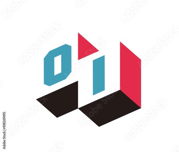 Fototapeta OI Initial Logo for your startup venture