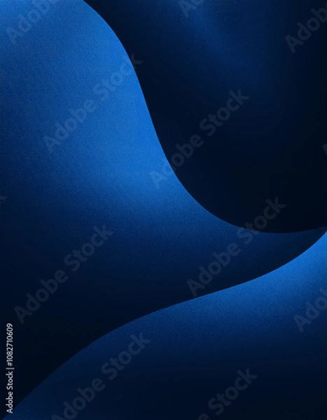 Fototapeta Fluid motion abstract digital artwork blue tones modern aesthetic minimalist style visual depth for contemporary design