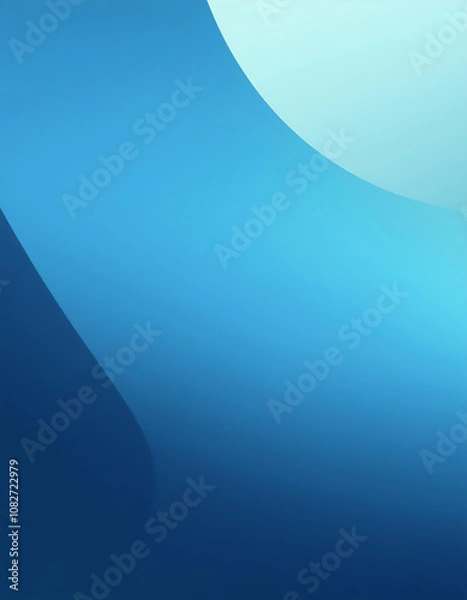 Fototapeta Abstract blue waves digital art visual design contemporary aesthetic modern concepts